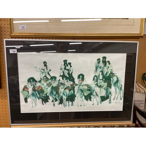 500 - Framed limited edition print titled 'The Wedding Caravan'