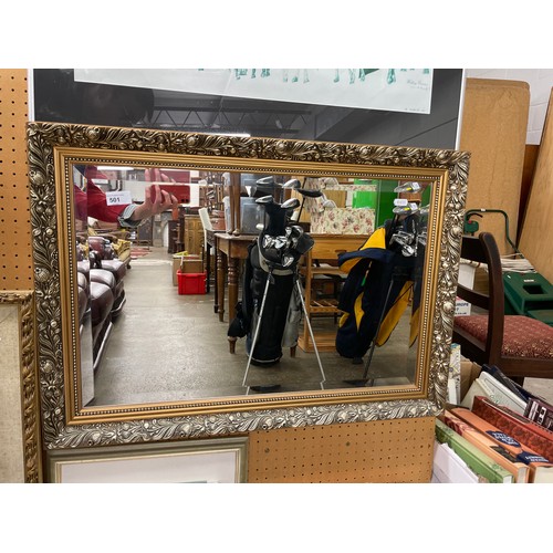 501 - Gilt framed rectangular mirror