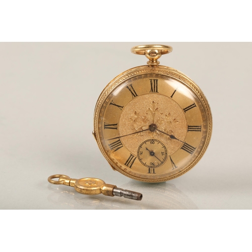 101 - Ladies 14 ct gold open face pocket watch46.5 grams