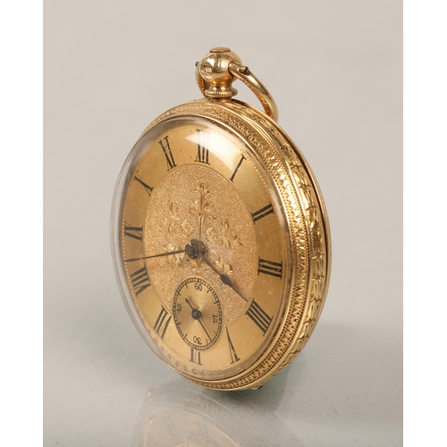 101 - Ladies 14 ct gold open face pocket watch46.5 grams