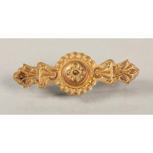 111 - 9 ct gold brooch with another (2)