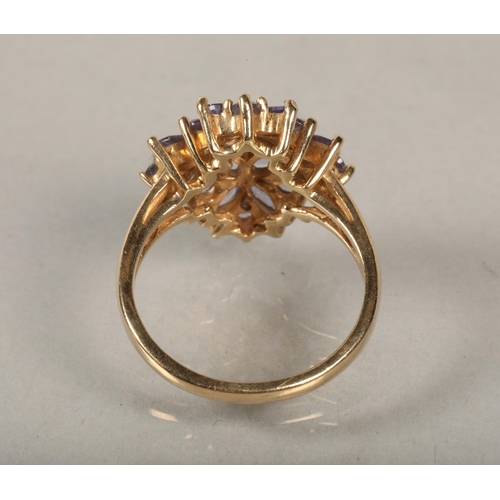 116 - Ladies 9 ct gold dress ring.ring size K