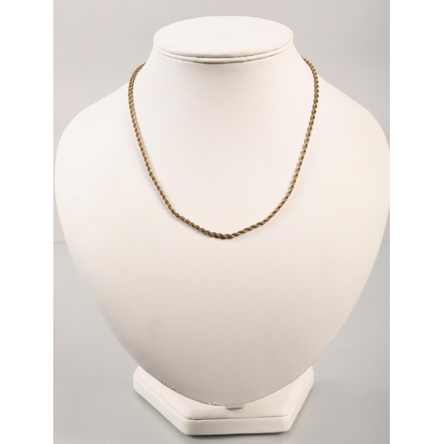 71 - 9 ct gold rope chain,3 grams