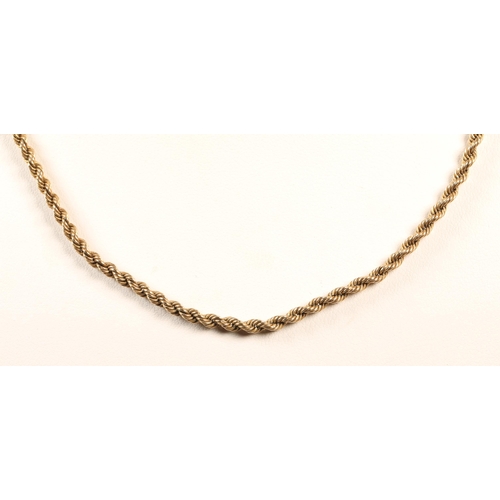 71 - 9 ct gold rope chain,3 grams