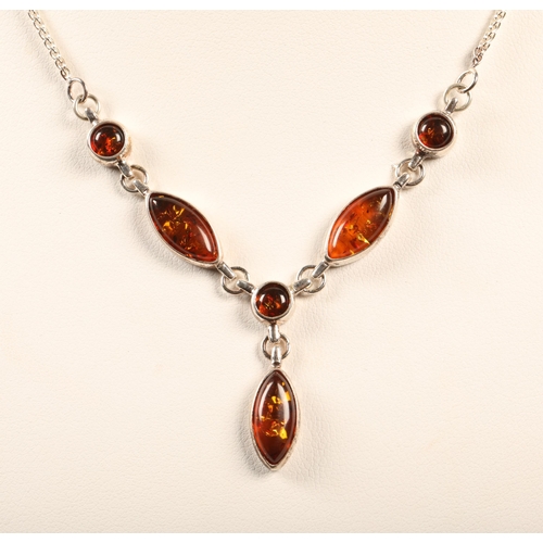 78 - Silver and Amber necklace