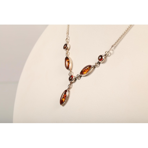 78 - Silver and Amber necklace