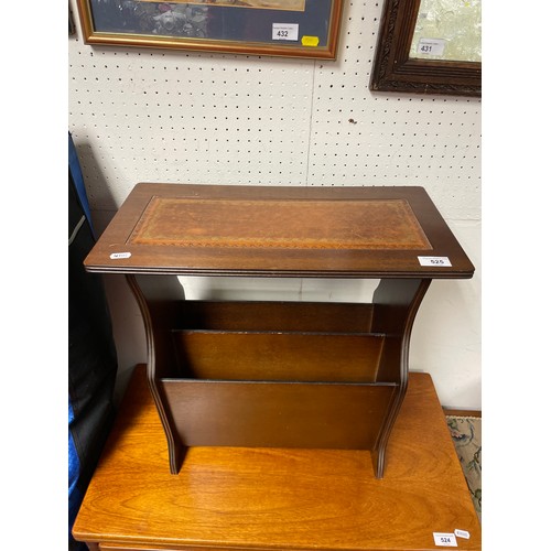 525 - Mahogany inlaid magazine rack