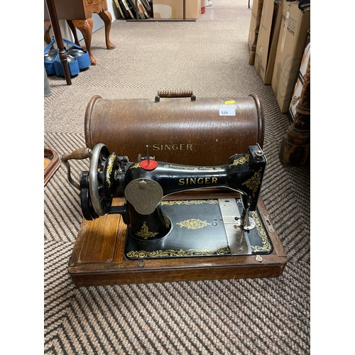 526 - Vintage Singer sewing machine, no. F9730995