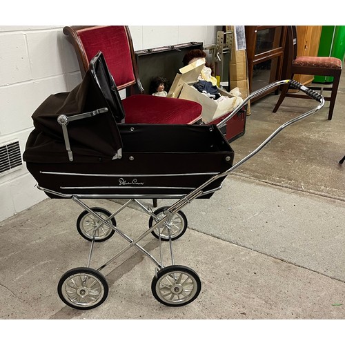 677 - Vintage silver cross dolls pram