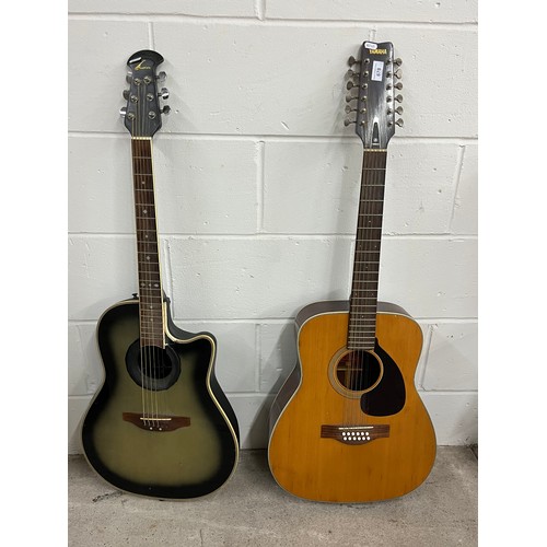 678 - Yamaha FG- 230 12 string acoustic guitar,  Seriel number T0100202 , Ovation round back cutaway ... 