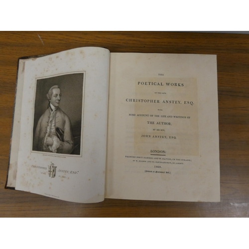 65 - ANSTEY CHRISTOPHER.  The Poetical Works ... With Some Account of the Life & Writings of the Auth... 