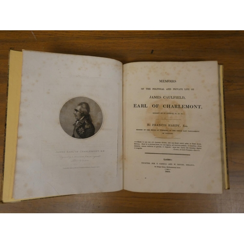 66 - HARDY FRANCIS.  Memoirs of the Political & Private Life of James Caulfield, Earl of Charlemont .... 