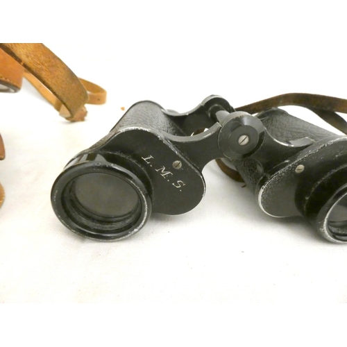 181 - Railway Interest. Carl Zeiss LMS leather cased binoculars.