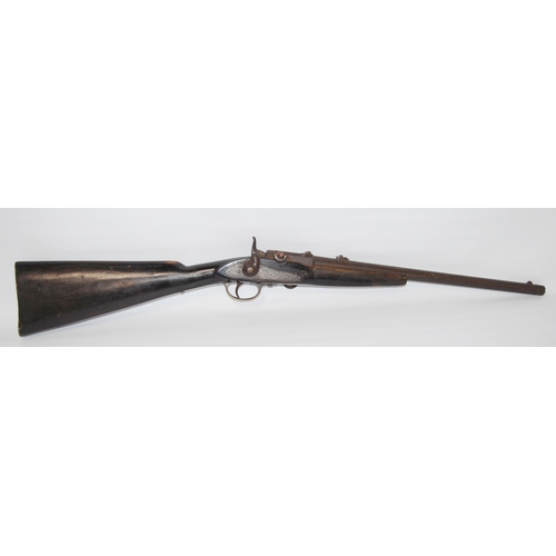 261 - Early 19th century flintlock rifle by Phelps of London, with replacement stock, brass trigger guard,... 