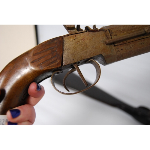 261 - Early 19th century flintlock rifle by Phelps of London, with replacement stock, brass trigger guard,... 