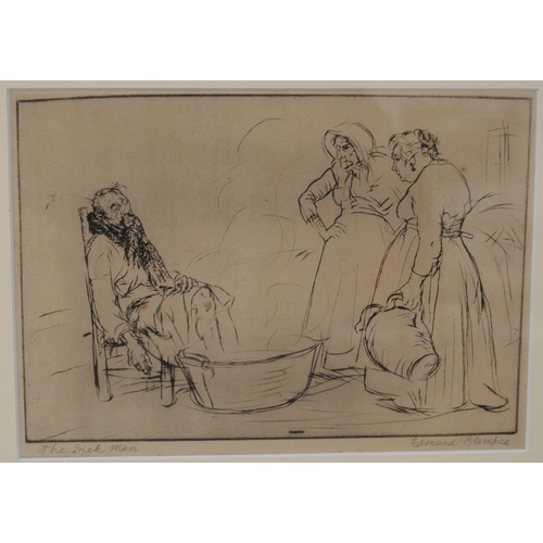 320 - Edmund Blampied (British, 1886 - 1966)'The Sick Man' and 'The Farmer's Dentist'Pencil signed drypoin... 