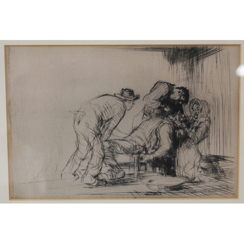 320 - Edmund Blampied (British, 1886 - 1966)'The Sick Man' and 'The Farmer's Dentist'Pencil signed drypoin... 