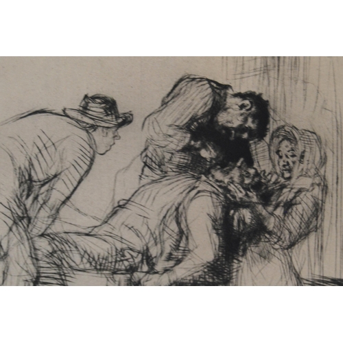 320 - Edmund Blampied (British, 1886 - 1966)'The Sick Man' and 'The Farmer's Dentist'Pencil signed drypoin... 