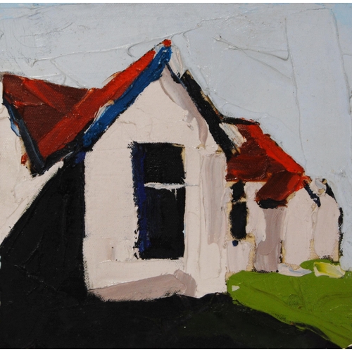 322 - Garry Brander (Scottish, b. 1983)CottageSigned verso, oil on canvas, 20cm x 20cm.  ARR... 