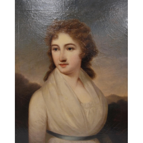 323 - Late 18th Century School in the Manner of John Graham Gilbert (Scottish, 1794 - 1866)Portrait of Mrs... 