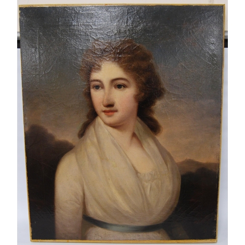 323 - Late 18th Century School in the Manner of John Graham Gilbert (Scottish, 1794 - 1866)Portrait of Mrs... 