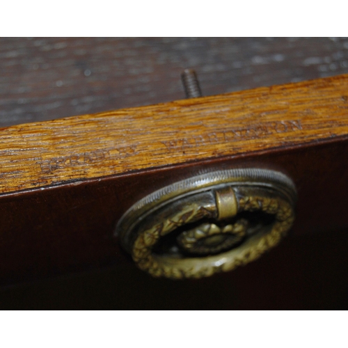 426 - Georgian mahogany tea table, circa early 19th century, with fold over top above a short drawer, on c... 