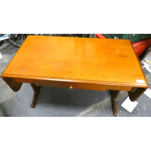 187 - Vintage G-Plan style drop leaf coffee table.