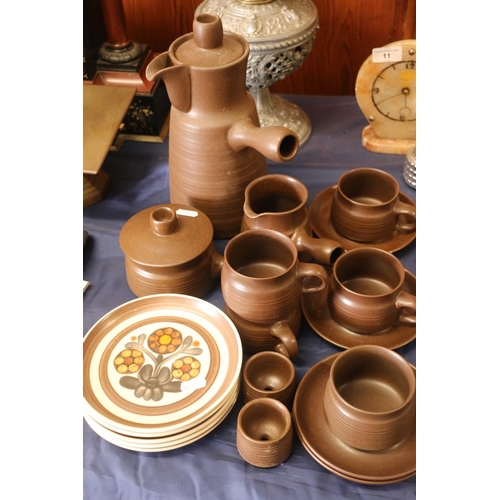 10 - Langley floral decorated part teaset.