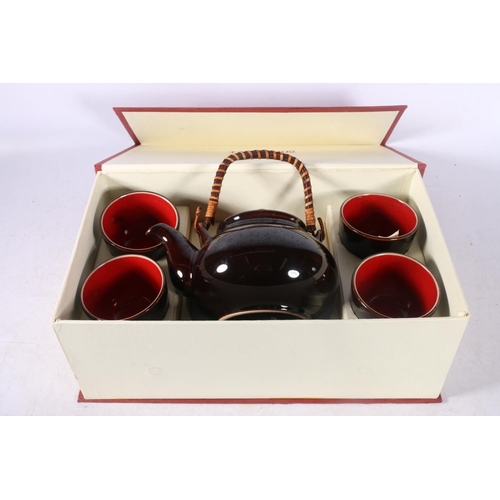 105 - Huall oriental teapot and bowl set, boxed.