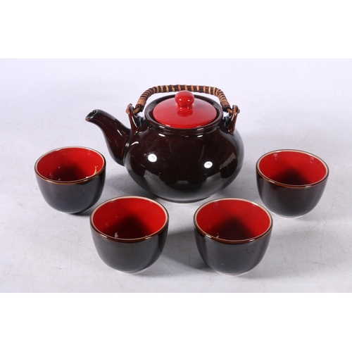 105 - Huall oriental teapot and bowl set, boxed.