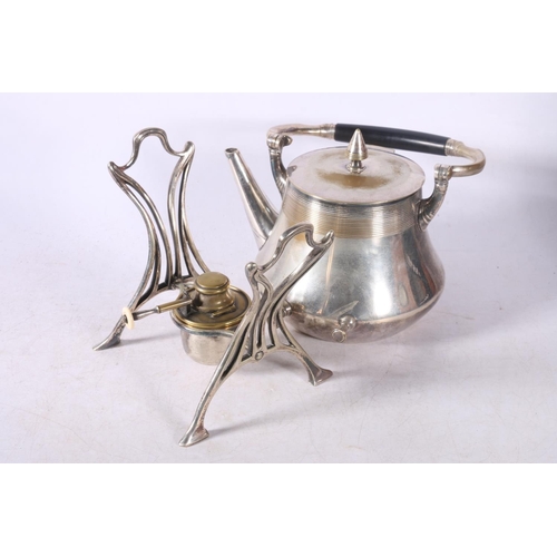 109 - Art Nouveau style WMF spirit kettle and stand.