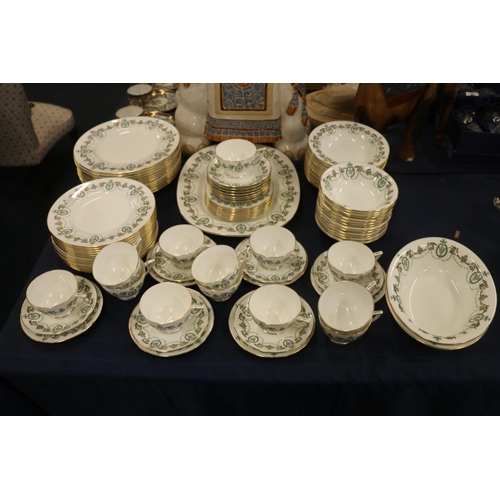 112 - Minton Adam dinner service comprising plates, ashets, bowls, cups, saucers, etc.