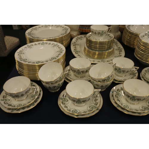 112 - Minton Adam dinner service comprising plates, ashets, bowls, cups, saucers, etc.