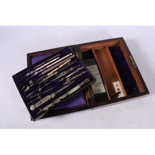 127 - Vintage draughtsman's set in fitted case.