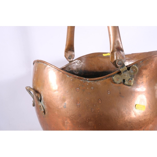 151 - Copper helmet coal scuttle.