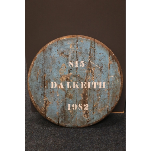 194 - Whisky cask end '815 Dalkeith 1982'.