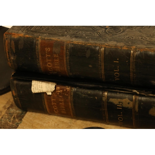 197 - Two leather bound Bibles publ. William McKenzie of Glasgow.