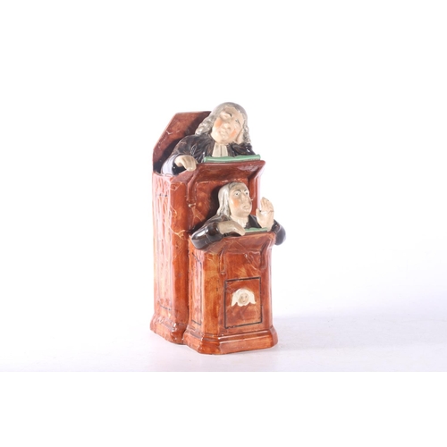 20 - 19th century Staffordshire model Vicar and Moses in the pulpit.