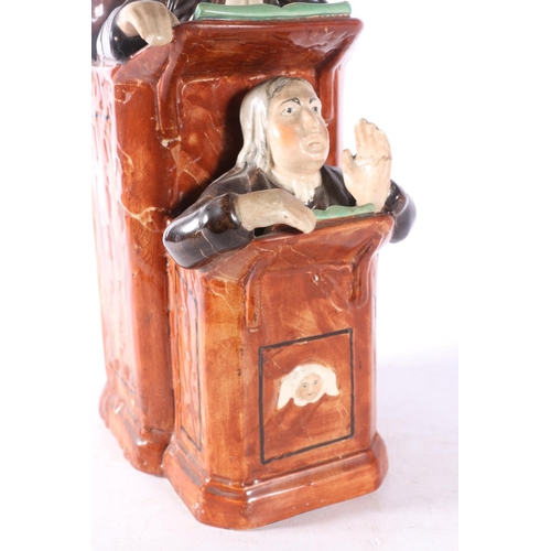 20 - 19th century Staffordshire model Vicar and Moses in the pulpit.