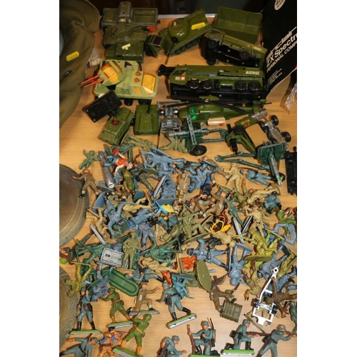 206 - Britains Deetail 1971 soldiers, Matchbox army vehicles, etc.