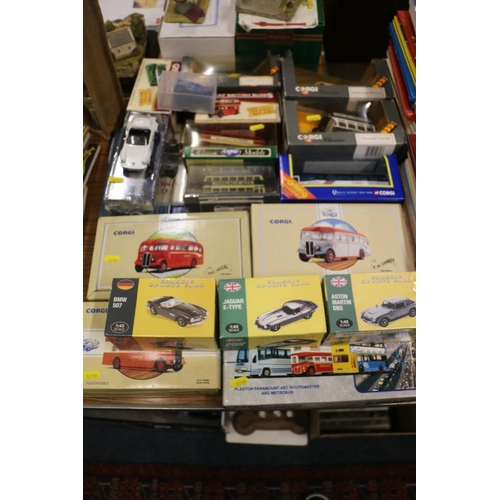 225 - Corgi, and other, model vehicles to include Guy Arab Northern, AEC Regal, R W Carney, Plaxton Paramo... 