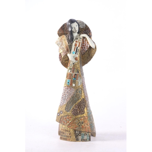 40 - Klimt style resin model of female.