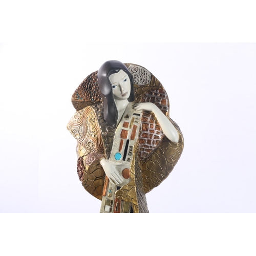 40 - Klimt style resin model of female.