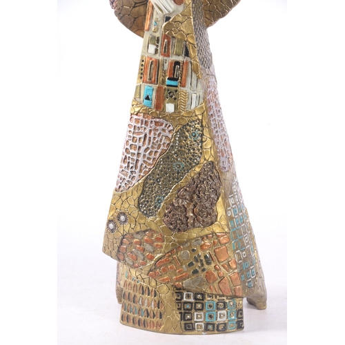 40 - Klimt style resin model of female.