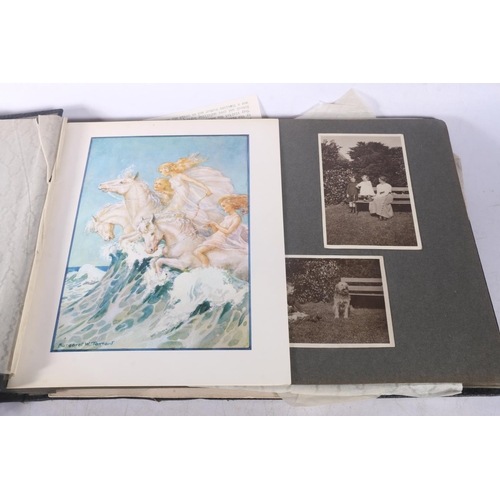 8 - Album of photographs and ephemera to include a family album of portraiture, many of children at the ... 