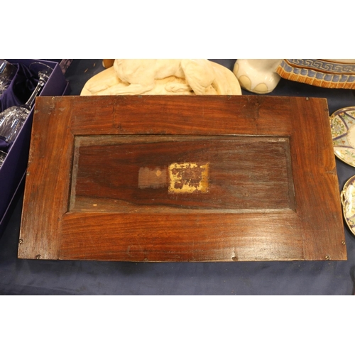 83 - Indian brass and copper inlaid tray, 56cm wide.