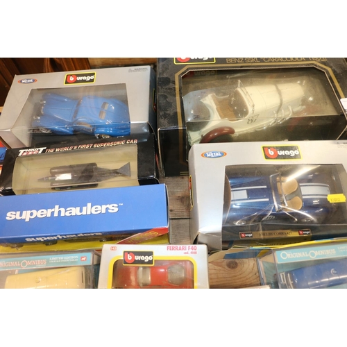 235 - Boxed model vehicles to include Burago, Corgi Superhaulers, Original Omnibus, Lledo, etc.