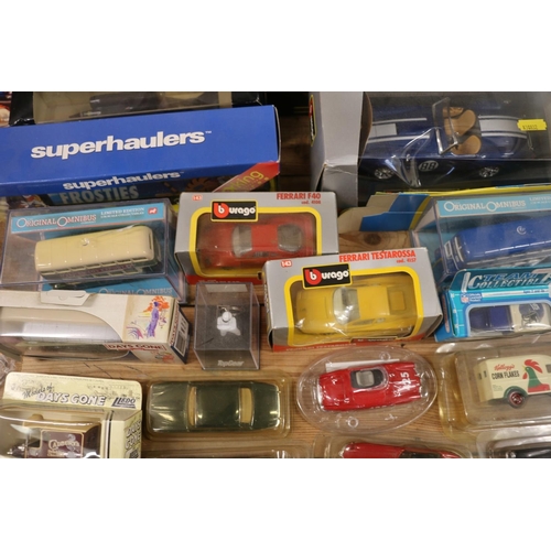 235 - Boxed model vehicles to include Burago, Corgi Superhaulers, Original Omnibus, Lledo, etc.