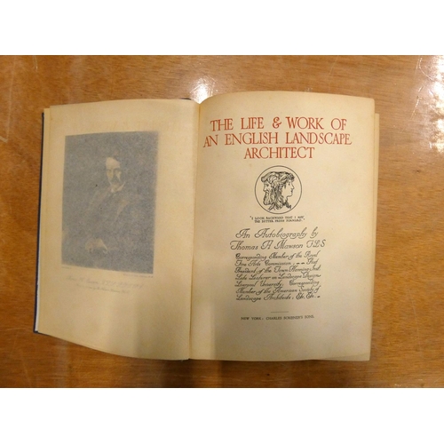 72 - MAWSON THOMAS H.  The Life & Work of An English Landscape Architect. Frontis & ill... 