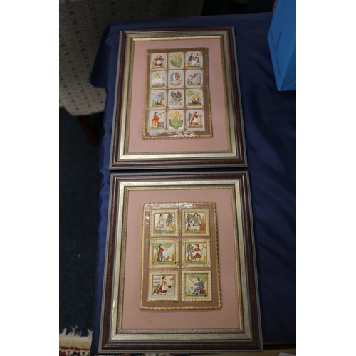 63 - Two Roselene Meyer Gallery German embossed figural plaques, in original frames.